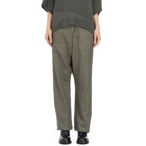 STUDIO B3 Linen Blend Wide Leg Pants Women GREEN